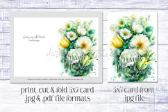 Mother's Day Card, Watercolor Floral Printable Card, c17 Product Image 2