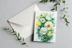 Mother's Day Card, Watercolor Floral Printable Card, c17 Product Image 3
