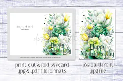 Mother's Day Card, Watercolor Floral Printable Card, c18 Product Image 2
