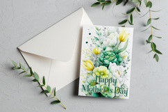 Mother&#039;s Day Card, Watercolor Floral Printable Card, c18 Product Image 3