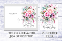 Mother&#039;s Day Card, Watercolor Floral Printable Card, c19 Product Image 2