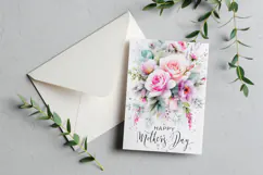 Mother's Day Card, Watercolor Floral Printable Card, c19 Product Image 3