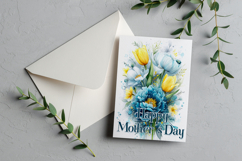Mother&#039;s Day Card, Watercolor Floral Printable Card, c2 Product Image 2