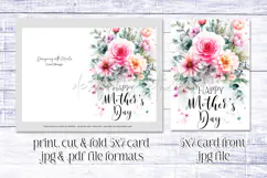 Mother's Day Card, Watercolor Floral Printable Card, c20 Product Image 2