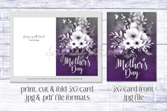 Mother&#039;s Day Card, Watercolor Floral Printable Card, c22 Product Image 2