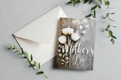 Mother's Day Card, Watercolor Floral Printable Card, c23 Product Image 3