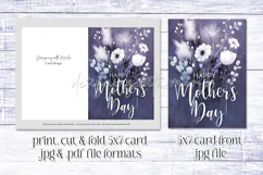 Mother's Day Card, Watercolor Floral Printable Card, c24 Product Image 2
