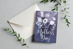Mother's Day Card, Watercolor Floral Printable Card, c24 Product Image 3