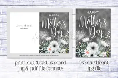 Mother's Day Card, Watercolor Floral Printable Card, c25 Product Image 2
