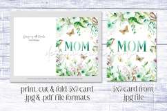 Mother&#039;s Day Card, Watercolor Floral Printable Card, c26 Product Image 2