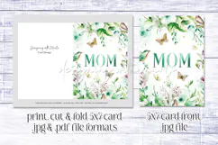 Mother's Day Card, Watercolor Floral Printable Card, c26 Product Image 2