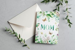 Mother&#039;s Day Card, Watercolor Floral Printable Card, c26 Product Image 3