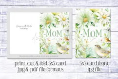 Mother's Day Card, Watercolor Floral Printable Card, c27 Product Image 2