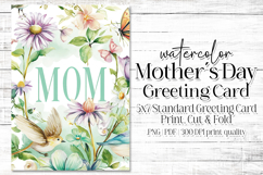 Mother&#039;s Day Card, Watercolor Floral Printable Card, c29 Product Image 1