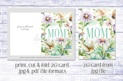 Mother&#039;s Day Card, Watercolor Floral Printable Card, c29 Product Image 2
