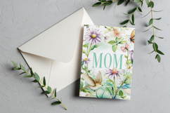 Mother&#039;s Day Card, Watercolor Floral Printable Card, c29 Product Image 3