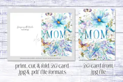 Mother's Day Card, Watercolor Floral Printable Card, c30 Product Image 2