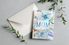 Mother's Day Card, Watercolor Floral Printable Card, c30 Product Image 3