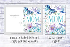Mother's Day Card, Watercolor Floral Printable Card, c31 Product Image 2
