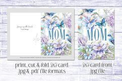 Mother&#039;s Day Card, Watercolor Floral Printable Card, c32 Product Image 2