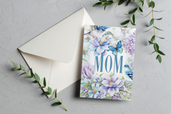 Mother&#039;s Day Card, Watercolor Floral Printable Card, c32 Product Image 3