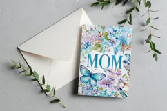 Mother's Day Card, Watercolor Floral Printable Card, c33 Product Image 3