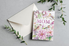 Mother&#039;s Day Card, Watercolor Floral Printable Card, c35 Product Image 3