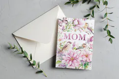 Mother's Day Card, Watercolor Floral Printable Card, c35 Product Image 3