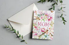 Mother's Day Card, Watercolor Floral Printable Card, c36 Product Image 3
