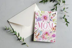 Mother's Day Card, Watercolor Floral Printable Card, c37 Product Image 3
