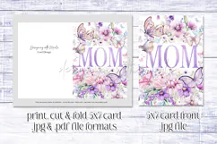 Mother's Day Card, Watercolor Floral Printable Card, c38 Product Image 2