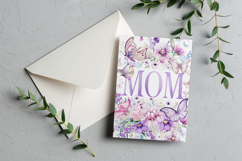 Mother&#039;s Day Card, Watercolor Floral Printable Card, c38 Product Image 3