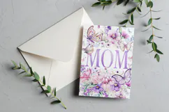 Mother's Day Card, Watercolor Floral Printable Card, c38 Product Image 3