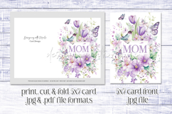 Mother&#039;s Day Card, Watercolor Floral Printable Card, c39 Product Image 2