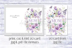Mother's Day Card, Watercolor Floral Printable Card, c39 Product Image 2