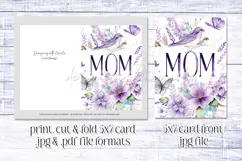 Mother's Day Card, Watercolor Floral Printable Card, c40 Product Image 2