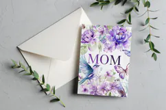 Mother's Day Card, Watercolor Floral Printable Card, c41 Product Image 3