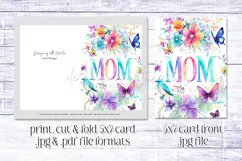 Mother's Day Card, Watercolor Floral Printable Card, c42 Product Image 2