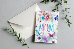 Mother's Day Card, Watercolor Floral Printable Card, c42 Product Image 3