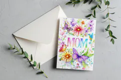 Mother's Day Card, Watercolor Floral Printable Card, c43 Product Image 3