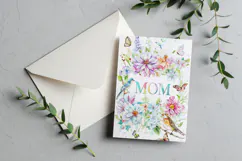 Mother's Day Card, Watercolor Floral Printable Card, c44 Product Image 3