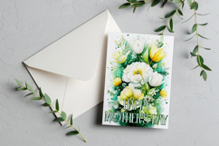 Mother&#039;s Day Card, Watercolor Floral Printable Card, c5 Product Image 2