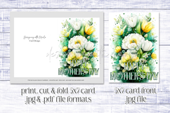 Mother&#039;s Day Card, Watercolor Floral Printable Card, c5 Product Image 3