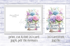 Mother&#039;s Day Card, Watercolor Floral Printable Card, c59 Product Image 2
