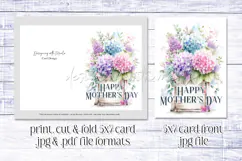 Mother's Day Card, Watercolor Floral Printable Card, c59 Product Image 2
