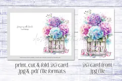Mother's Day Card, Watercolor Floral Printable Card, c60 Product Image 2