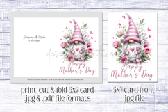 Mother&#039;s Day Card, Watercolor Gnome Printable Card, c64 Product Image 2
