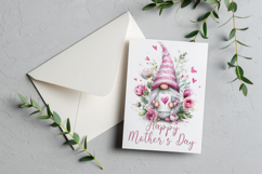 Mother&#039;s Day Card, Watercolor Gnome Printable Card, c64 Product Image 3