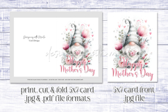 Mother&#039;s Day Card, Watercolor Gnome Printable Card, c68 Product Image 2