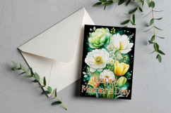 Mother&#039;s Day Card, Watercolor Floral Printable Card, c7 Product Image 2